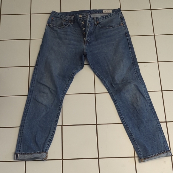 GAP Blue Straight Selvedge Jeans Classic Denim - Picture 1 of 9